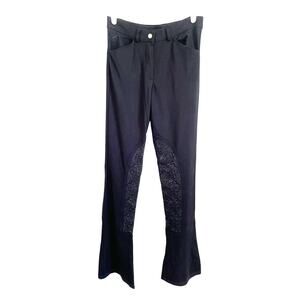 Smartpak Piper Black Knit Midrise Full Seat Breeches Bootcut Grip Equestrian 28